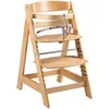 Image de roba Chaise Haute Évolutive en Bois Naturel Sit Up Click - Hauteur Réglable par un Seul Clic - Certifiée EPH - de 6 Mois jusqu'à 70 kg - avec Barre de Sécurité