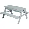 Image de roba Table Pique-nique pour Enfants Play en Bois Massif avec 2 Bacs à Sable et Eau Intégrés - Résistante aux Intempéries - Gris