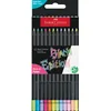 Image de FABER-CASTELL 116410 - Black Edition - Lot de 12 crayons de couleur fluo et pastel