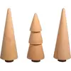 Image de Rayher 46541505 Lot de 3 arbres en bois naturel 2,9 cm de hauteur 7,8 à 8,5 cm