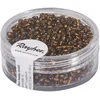 Image de RAYHER Hobby Rayher 1406405 Perles de rocaille, 2 mm, avec revêtement argenté, marron foncé