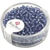 Image de Rayher 1405508 Perles de rocaille Ø 2,6 mm avec insert argenté Bleu