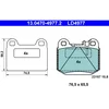 Image de 4 plaquettes de frein ate ld4977