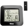 Image de MEBUS Funk-Wetterstation mit Außensensor Thermometer Hygrometer Wettervorhersage Mondphasen Wettertrend, Alarm mit Weckwiederholung, Kalender/Material: Kunststoff/Farbe: Schwarz/Modell: 40715