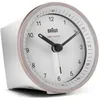 Image de Braun Réveil radio-piloté de couleur blanc/rose avec alarme Crescendo, fonction snooze et éclairage, BC07PW-DCF