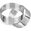 Image de FM Professional 21601 cercle de cuisine, emporte pièce rond, moule à pain, moule brioche, emporte-pièce burger, cercle pâtisserie réglable, Acier inoxydable, 4 cm de haut et 9 à 11,7 cm