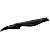 Image de Nirosta 43731 Wave Couteau de Cuisine en Acier Inoxydable avec Manche Soft Touch aiguisé à la Main Lame Fine avec revêtement Anti-adhésif Noir Longueur de la Lame : env. 7 cm