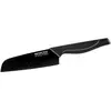 Image de Nirosta 43736 Couteau de cuisine Santoku, Couteau à découper, Lame de 16 cm, noir, Acier inoxydable, 30 x 16 cm