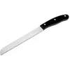 Image de Fackelmann 43802 Nirosta Fit Couteau à Pain Acier Inoxydable/Pom Noir/Argent 31 x 5 x 2 cm