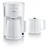 Image de Severin Cafetière filtre avec 2 carafes thermiques, couvercle anti-goutte, versement sans éclaboussures, conservation durable de la température, arrêt automatique, 1000 W, env. 1 litre, blanc, KA 9309