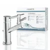 Image de Schütte Robinet de lavabo Cornouailles - Robinet de salle de bain - Mitigeur monocommande avec vidage - Chrome - Métal haute pression