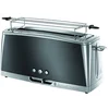 Image de Russell Hobbs Luna 23251-56 Grille-pain [fente longue pour 2 tranches / 1 large tranche de pain] Luna en acier inoxydable gris (fente extra large, avec grille à viennoiseries, 6 niveaux de brunissage