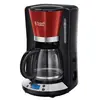 Image de Russell Hobbs Cafetière filtre [Programmable, Technologie WhirlTech pour extraction & arôme optimaux] Rouge (10 tasses, verseuse en verre 1,25L, Maintien au chaud, 1100W) Machine à café 24031-56