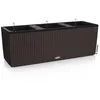 Image de Lechuza   Pot de Fleurs d’Extérieur et d'Intérieur   Cottage Trio   Réserve d'Eau Intégrée   Coloris Moka   100 x 32 x 34 cm