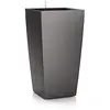 Image de Lechuza Cubico 40 Pot de fleurs haut anthracite métallique à arrosage automatique 75 x 40 x 40 cm