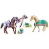 Image de Playmobil Jeu De Construction Trois Chevaux Avec Chaises