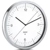 Image de blomus CRONO 65436 Horloge radio-pilotée M avec bord en acier inoxydable mat Blanc intemporel Réglage automatique de l'heure Haute précision Accessoire d'intérieur exclusif (H x l x P) : 30,5 x 30,5 x
