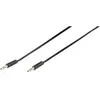 Image de Vivanco 46130 Jackplug Audio Aansluitkabel [1x Jackplug male 3,5 mm - 1x Jackplug male 3,5 mm] 0.30 m Zwart Plat