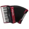 Image de Hohner Bravo III 72 SilentKey Accordéon avec 34 touches de piano, 4 basses standard, 72 basses standard, sangle de transport et sac de transport inclus Rouge