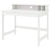 Image de Inter Link - Bureau en pin massif - Table d'ordinateur - Poste de travail - Table de bureau - Robuste, stable et intemporel - Avec trou pour câble - 110cm x 69cm x 91cm - laqué blanc - Hilda