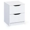 Image de Inter Link - Commode - 2 tiroirs - Armoire à tiroirs - Armoire d'appoint - Buffet - Mélaminé - Blanc - Tiroirs avec poignées - Westphalen 2