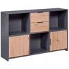Image de Inter Link Pepeto 2T2S Commode en bois Chêne/Anthracite