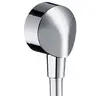Image de hansgrohe FixFit Coude de raccordement mural E avec clapet antiretour, Chromé, 27458000