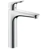Image de hansgrohe Focus - Mitigeur de lavabo sans tirette ni vidage, Robinet de salle de bain avec hauteur sous bec 191 mm, économie d'eau (EcoSmart), Chromé, 31518000