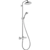 Image de hansgrohe Croma Showerpipe 220 1jet EcoSmart 9 l/min. avec thermostatique, Chromé, 27188000