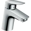 Image de hansgrohe Mitigeur lavabo lavabo Logis, hauteur sous bec 70mm, robinet lavabo bas débit avec vidage, Chromé, 71078000
