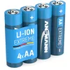 Image de ANSMANN Piles Mignon AA Extreme Lithium 1,5V (Lot de 4)   Piles FR6 extrêmement légères d'une capacité de 3000 mAh   Piles jetables puissantes et résistantes