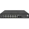 Image de LevelOne Hilbert GES-2118 Commutateur Gigabit Smart Lite 18 ports, 16 x Gigabit RJ45, 2 x Gigabit SFP