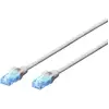 Image de Digitus DK-1511-015 RJ45 Netwerkkabel, patchkabel CAT 5e U/UTP 1.50 m Grijs Verdraaide paren 1 stuk(s)