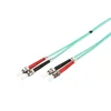 Image de DIGITUS DK-2511-10/3   Câble À Fibre Optique OM3   10 m   ST à ST   Câble Fibre Optique Duplex   1/10/40/100 Gbit/s   MM Multimode LAN   Type De Fibre : 50/125 µ   Turquoise (Aqua)