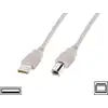 Image de Digitus AK-300102-018-E USB-kabel USB 2.0 USB-A stekker, USB-B stekker 1.80 m Beige