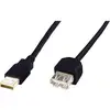 Image de Digitus AK-300202-018-S USB-kabel USB 2.0 USB-A stekker, USB-A bus 1.80 m Zwart
