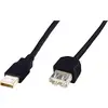 Image de Digitus AK-300202-030-S USB-kabel USB 2.0 USB-A stekker, USB-A bus 3.00 m Zwart