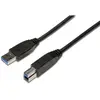 Image de Digitus AK-300115-018-S USB-kabel USB 3.2 Gen1 USB-A stekker, USB-B stekker 1.80 m Zwart Rond, Afgeschermd (drievoudig)