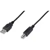 Image de Digitus AK-300102-010-S USB-kabel USB 2.0 USB-A stekker, USB-B stekker 1.00 m Zwart
