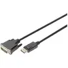 Image de Digitus DB-340301-030-S DisplayPort-kabel DVI / DisplayPort Aansluitkabel DisplayPort-stekker 3.00 m Zwart Afgeschermd (dubbel), Afgeschermd
