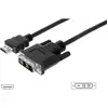 Image de Digitus AK-330300-030-S HDMI-kabel HDMI / DVI Adapterkabel HDMI-A-stekker, DVI-D 18+1-polige stekker 3.00 m Zwart Schroefbaar