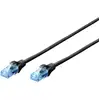 Image de Digitus DK-1512-010/BL RJ45 Netwerkkabel, patchkabel CAT 5e U/UTP 1.00 m Zwart 1 stuk(s)