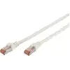 Image de Digitus DK-1644-020/WH RJ45 Netwerkkabel, patchkabel CAT 6 S/FTP 2.00 m Wit Vlambestendig, Folie afscherming, Afscherming gevlochten, Afgeschermd,