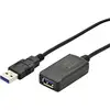 Image de Digitus DA-73104 USB-kabel USB 3.2 Gen1 USB-A stekker, USB-A bus 5.00 m Zwart