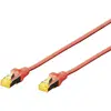 Image de Digitus DK-1644-A-0025/R RJ45 Netwerkkabel, patchkabel CAT 6A S/FTP 0.25 m Rood Halogeenvrij, Verdraaide paren, Snagless, Vlambestendig 1 stuk(s)