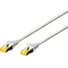 Image de Digitus DK-1644-A-005 RJ45 Netwerkkabel, patchkabel CAT 6A S/FTP 0.50 m Grijs Halogeenvrij, Verdraaide paren, Snagless, Vlambestendig 1 stuk(s)