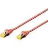 Image de Digitus DK-1644-A-010/R RJ45 Netwerkkabel, patchkabel CAT 6A S/FTP 1.00 m Rood Halogeenvrij, Verdraaide paren, Snagless, Vlambestendig 1 stuk(s)