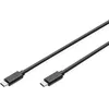 Image de DIGITUS Câble de connexion USB 2.0-1.0 m - USB C (mâle) à Typ C (mâle) - 480 Mbit/s - câble de type C - blindé - noir