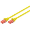 Image de DIGITUS Câble réseau LAN Cat 6   3 m   Câble réseau CCA avec RJ45   U/UTP non blindé   Compatible avec Cat6A et Cat5e   Jaune