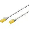 Image de Digitus DK-1613-A-005 RJ45 Netwerkkabel, patchkabel CAT 6A U/UTP 0.50 m Grijs Halogeenvrij, Verdraaide paren 1 stuk(s)